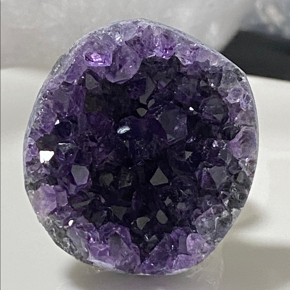 Raw Purple Amethyst Geode Statement Ring | Crystal Cluster Ring